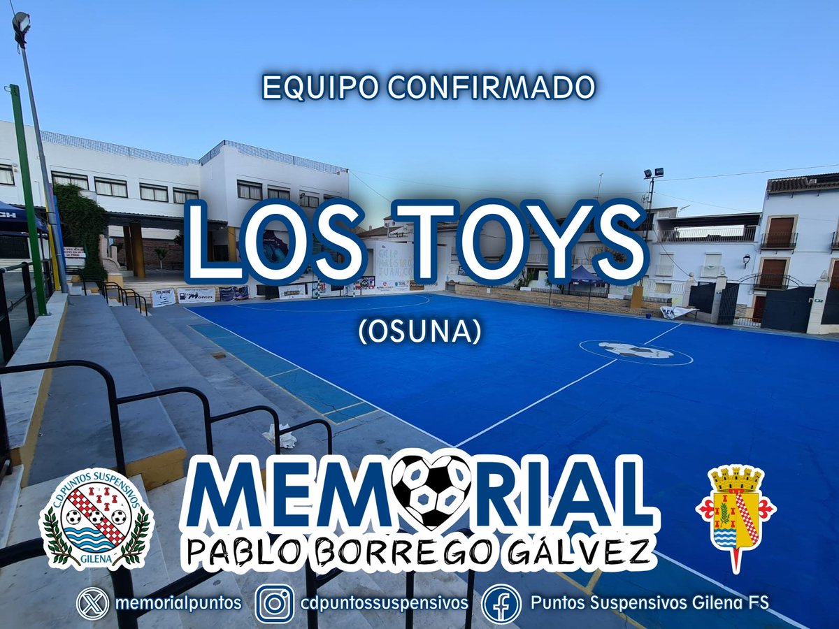 📣Equipo confirmado

Desde Osuna tierra condal, colegiata y juego de tronos llegan los Toys.

Undécimo equipo para el Memorial 2025 que ya participó en la edición pasada por primera vez.

Solo tres equipos por presentar y una plaza libre para cerrar el cuadro final de quince