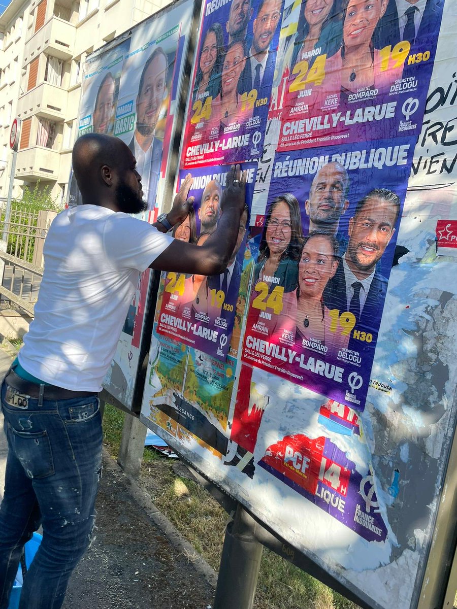 KekeRachel's tweet image. Collage aujourd’hui à chevilly Larue venez nombreuses et nombreux le 24 juin à 19h30 au 65,avenue du président Franklin Roosevelt merci à toi Monday la lutte continue