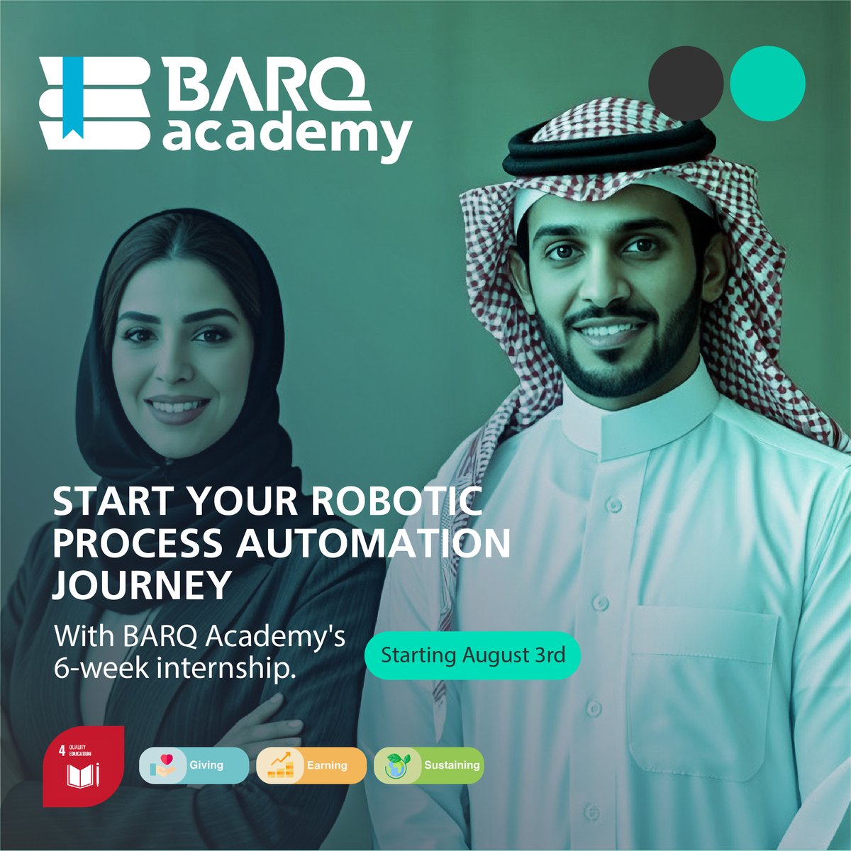 فرصتك تبدأ الآن! تدريب عملي ٦ أسابيع في أتمتة العمليات الروبوتية من برق سيستمز في #السعودية، يبدأ 3 أغسطس.
 الأفضلية لحديثي التخرج.
 أرسل سيرتك لـ barq.academy@barqsystems.com تحت عنوان:  "Robotic Process Automation Internship 2025 - KSA