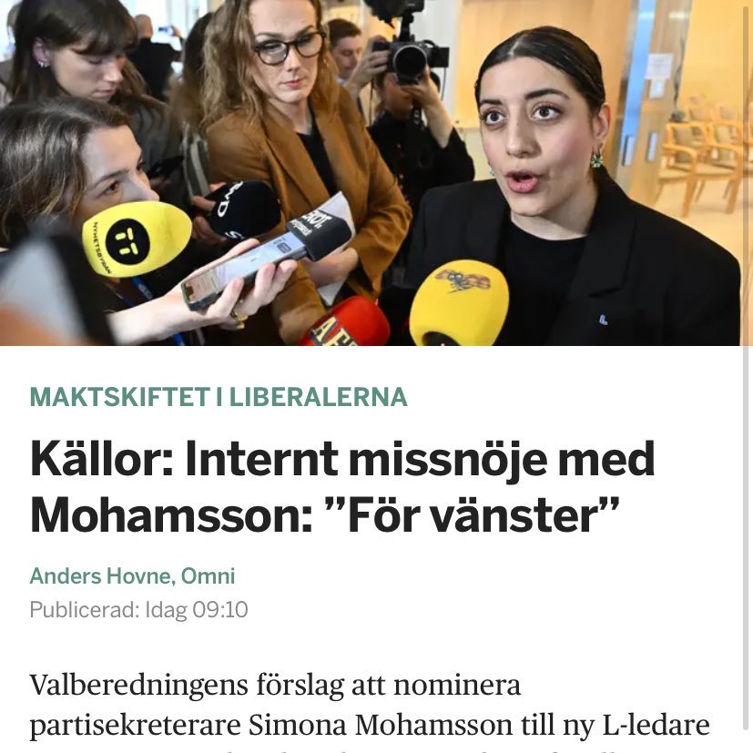 Missnöje med en partiledare som inte tillträtt. Peak Folkpartiet.