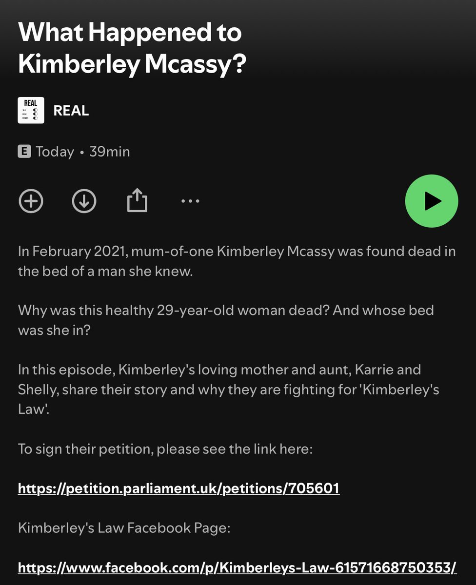 This weeks episode of ‘REAL’ is so important. Please do have a look at this petition, the family of this victim need our help by the 10th July ♥️ petition.parliament.uk/petitions/7056…

A child was left without her mother and this petition could save many lives ♥️