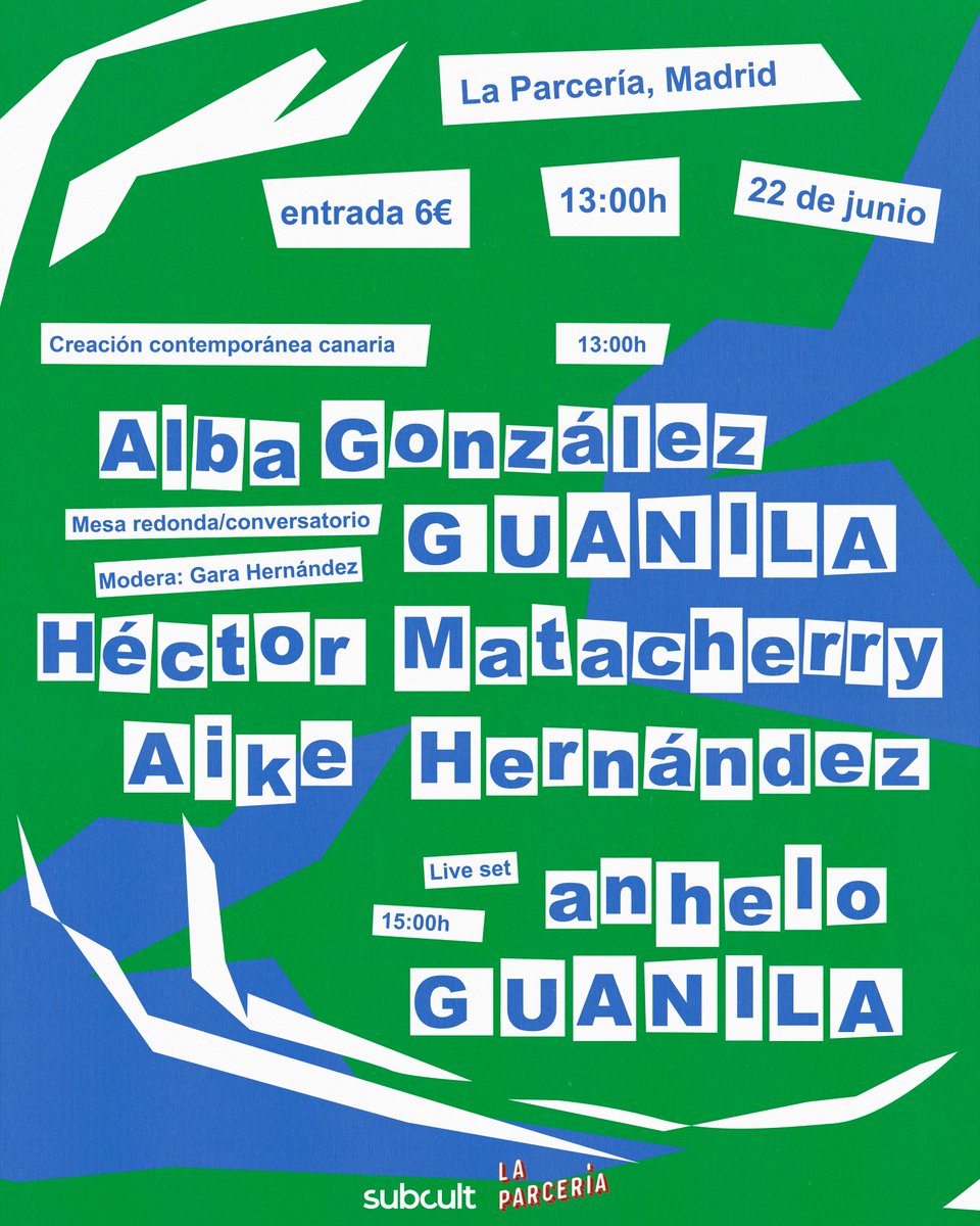 garahernandezz's tweet photo. Este domingo estaremos en La Parcería charlando sobre arte contemporáneo en Canarias, con lives de les artistas Anhelo y Guanila. 

Yo que tú... No me lo pierdo. 
Organiza la plataforma Subcult, gestionada por Adriana Moscoso. https://t.co/WOTfy88EQy