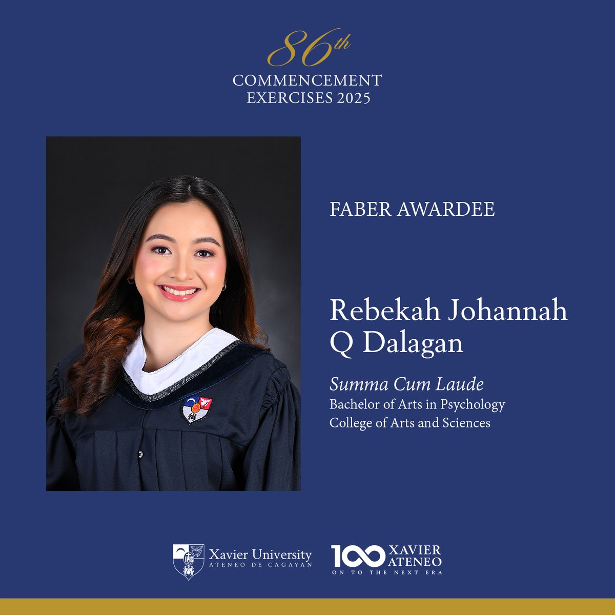 Success is objective in numbers, but its meaning lies in the sacrifices no one sees.

Well done on such an outstanding achievement, Rebekah!

#OneXavier
#XavierAteneo
#86thCommencement