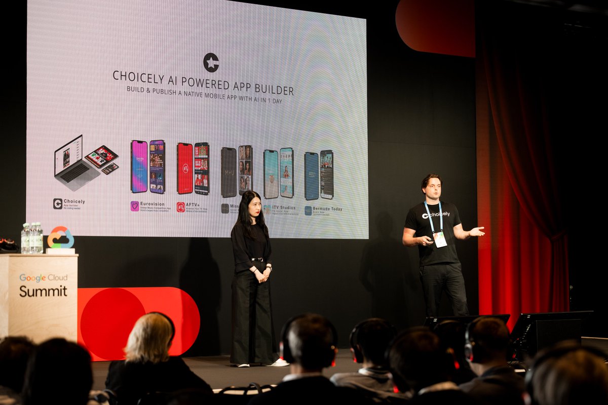 I was presenting Choicely AI-Powered mobile app builder in Google Cloud Summit Nordics event in Stockholm, Sweden last week.

<a href="/choicelyapp/">Choicely</a> <a href="/Google/">Google</a> <a href="/googlecloud/">Google Cloud</a> <a href="/Apple/">Apple</a> #mobileapps #ai