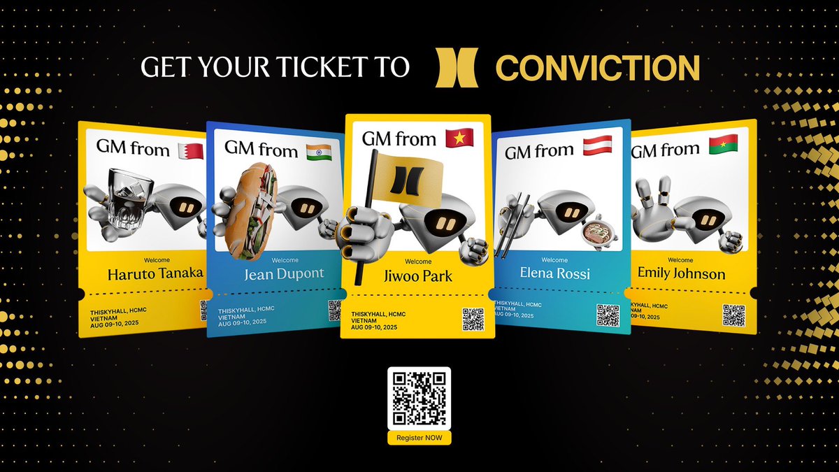 drofin69's tweet photo. 🔥🔥
@Convictionvn 2025 🇻🇳 Ticket are LIVE!
NFT Ticket + Collectible + Reward in Minigame (coming)

⚡️ Free 100%
⚡️ Web Easy
⚡️ Zero Gas
⚡️ Customization

Claim Now:
https://t.co/7qhHd1iNPn https://t.co/QF4Y2xcwZH