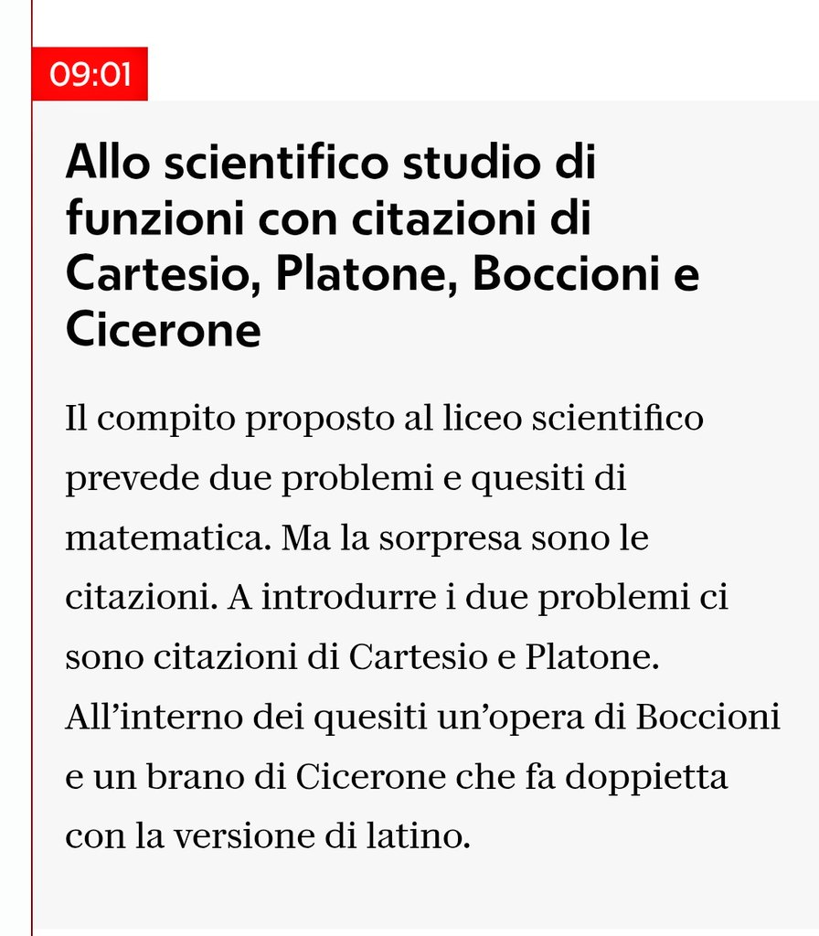 elivito's tweet photo. Al Liceo Scientifico, lo studio di una funzione preceduto da una citazione di #Cartesio “la ragione non è nulla senza l’immaginazione” 😍
#maturita2025 #Maturità2025 https://t.co/tEeqbwAcOp