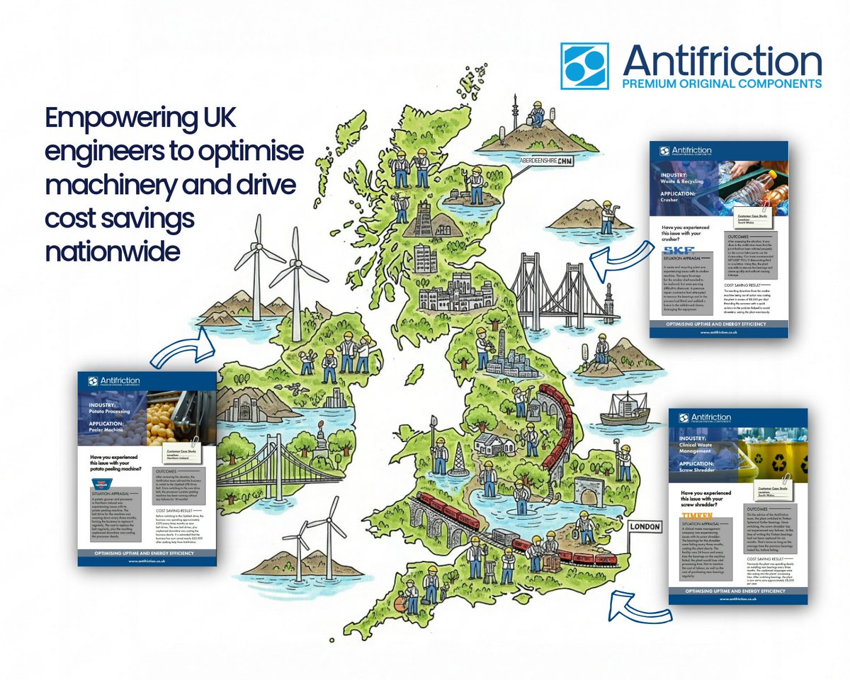 AFC_Components's tweet image. We're specialists in industrial machinery components and engineering services, dedicated to helping businesses across the UK thrive. With hundreds of cost savings across many industries, we've helped companies save millions of £s by optimising their machinery and operations.