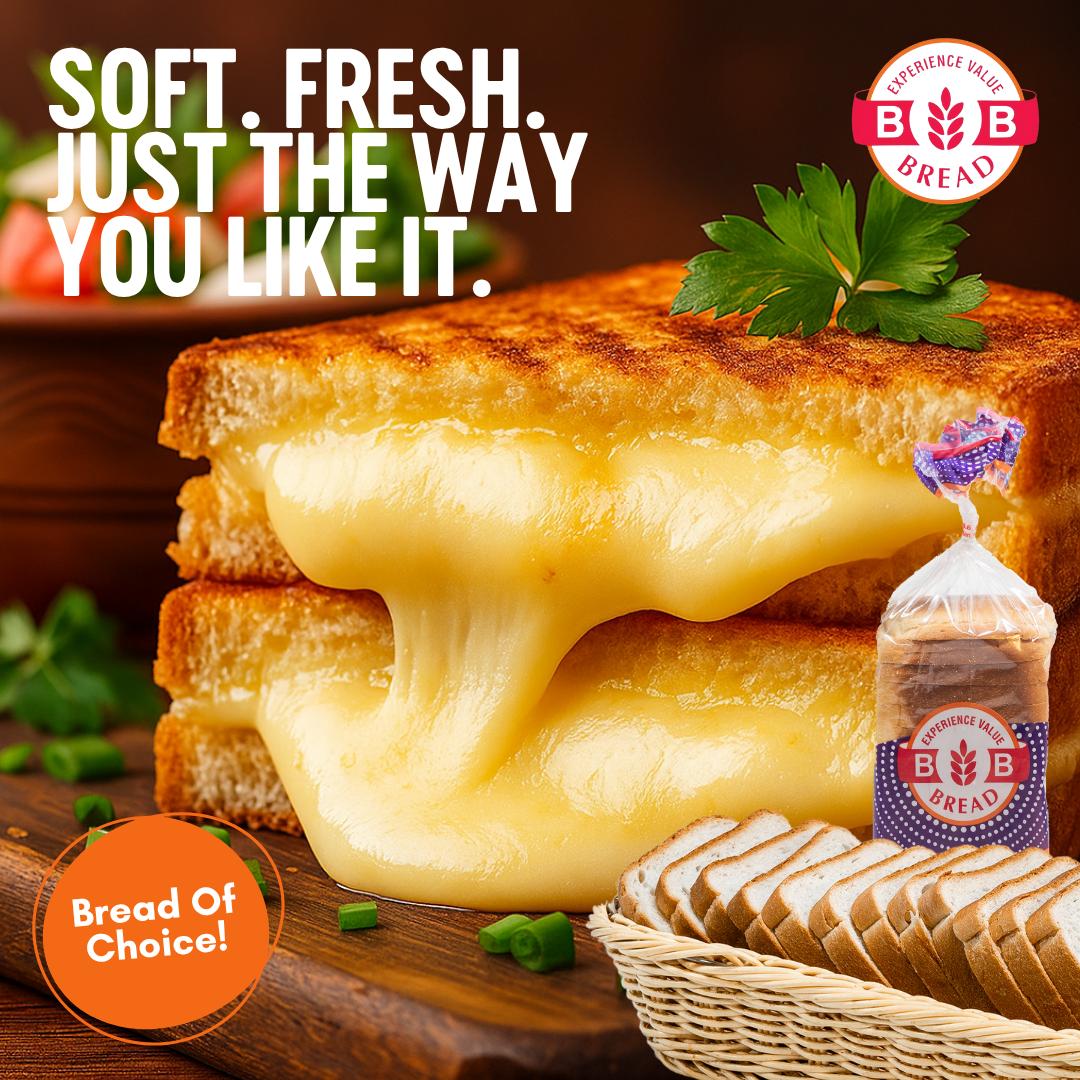 Fresh. Soft. Cheesy.
Just the way you like it 😋🍞🧀
Nothing hits quite like a BB Bread slice loaded with melty cheese — simple, satisfying, and made to melt hearts (and taste buds).
Tag someone who can’t resist this combo 💛
#BBMoments #GoodMorning #SoftFreshPerfect #BreadGoals