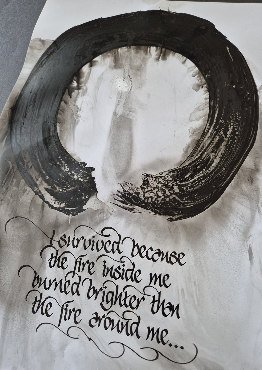 Brian Whitmore (@brianthescriber) on Twitter photo A couple of new Ensõs with text symbolising the inner steel and light within us all...
#art #calligraphy #enso #zen #wellbeing #mindfulness #innerlight #innerhealing A couple of new Ensõs with text symbolising the inner steel and light within us all...
#art #calligraphy #enso #zen #wellbeing #mindfulness #innerlight #innerhealing