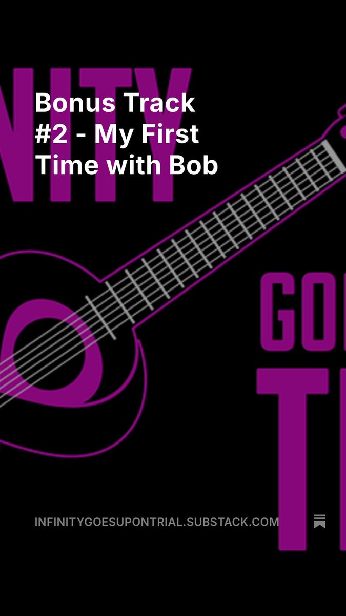 In celebration of the 30th anniversary of my first Dylan concert, I asked a bunch of folks to share their first concert experience. Please give it a read and a listen, and share your first Dylan concert experience in the comments.

infinitygoesupontrial.substack.com/p/bonus-track-…