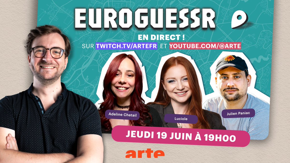 Gros programme ce soir pour le dernier Euroguessr avant l'été !

Avec la team et nos invités on parlera des relations UE-Israël, des politiques européennes sur les océans &amp; la culture, et de souveraineté numérique !

Puis nos invités joueront les députés européens dans un JdR !
