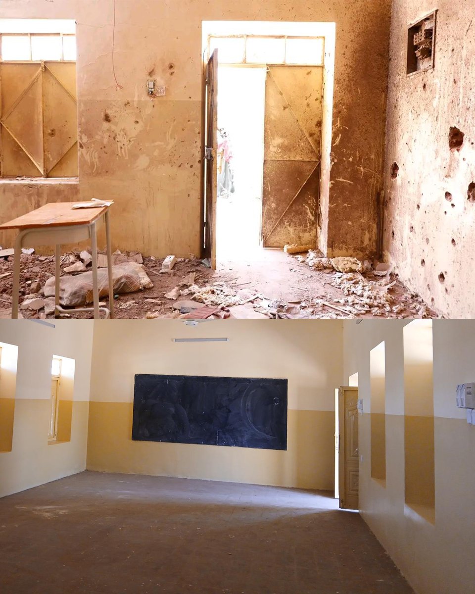 IOMSudan's tweet image. After years of conflict, many schools in Khartoum were left in ruins. But one is can now operate in better condition.
IOM has rehabilitated Omdurman Technical School, helping families and returnees get their children back to class.
Made possible thanks to the Republic of Korea