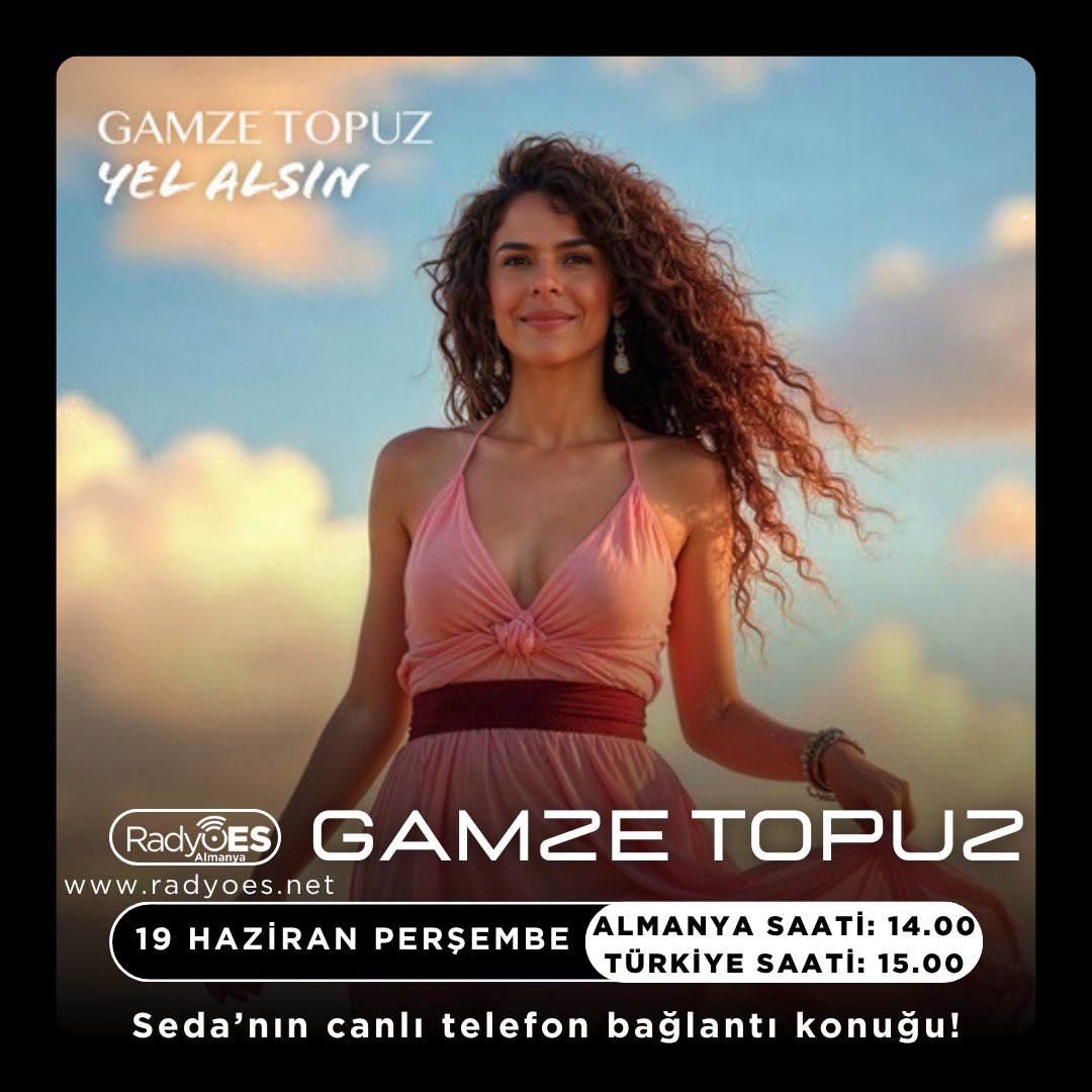 Gamze Topuz, Bugün Türkiye Saati 15.00'de Seda'nın Canlı Telefon Bağlantı Konuğu. radyoes.net <a href="/TopuzGamze/">gamze topuz 🌈</a> <a href="/emelyalcinpr/">EmelYalçın PR Ajansı</a> #gamzetopuz #radyo