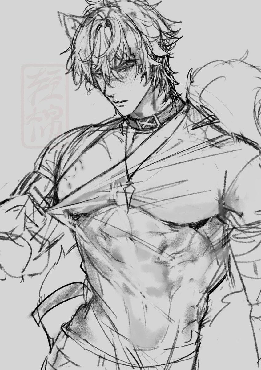 Shinose01's tweet image. told you not to bite 😾

[WIP]
#KomanoManato  #komano #norano #zzzero