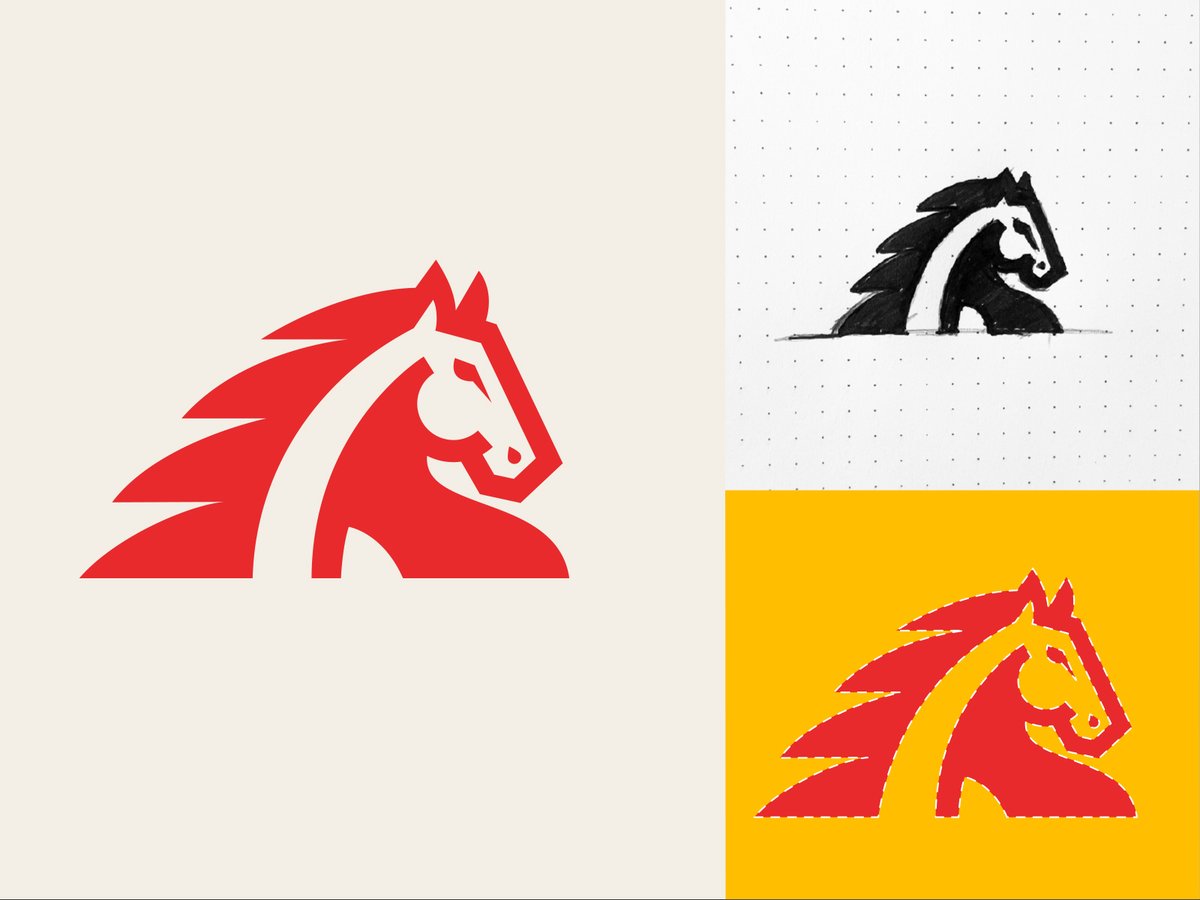 Horse - logo design concept.