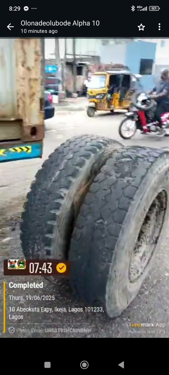 followlastma's tweet photo. [8:30AM]  #Ikeja
#ObaAkran
#BreakdownReport

There's a broken down truck that has taken 60% of the road on Oba Akran road just after descending the flyover bridge Inward Agege/Ogba, with slight effect on traffic flow.

Effort is rigorously ongoing to fix it and move it off the location.
#FollowLASTMA
@TrafficChiefNG 
@lagostraffic961 
@trafficpalava
