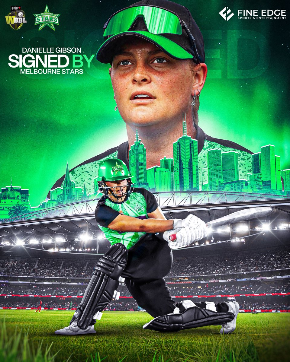 Dani Gibson ➡️ Melbourne Stars ⭐️

<a href="/Dani_Gibson01/">Danielle Gibson</a> is headed to <a href="/StarsBBL/">Melbourne Stars</a> for WBBL 2025/26 picked up as a Gold Draft Pick 💫

From strength to strength, the rise continues.

#FineEdge #WBBL #DaniGibson #MelbourneStars #GoldPick
