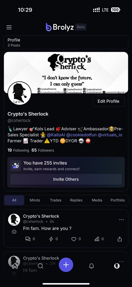 🚀 Brolyz platformunda aktif kullanıcılara gelecek yıl, bugünkü değeri yaklaşık 9.000.000 dolar olan #VSTR token dağıtılacağı açıklandı! 🎉

Davet üzere platforma katılabiliyorsunuz ilgilenenler için davet linki bırakıyorum 👉🔗 brolyz.com/?invitation=R8… 

📖 Yaklaşık iki yıl önce