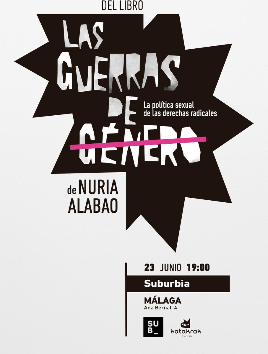 Los ataques a los derechos reproductivos y la retórica antifeminista son parte de un movimiento global. <a href="/nu_alabao/">Nuria Alabao ⭐️</a>  y "Las guerras de género" estarán el próximo lunes en <a href="/suburbiacc/">Suburbia</a> #Málaga