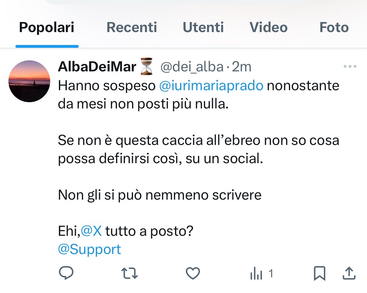 Le chattine in fibrillazione per il povero prado.
Parola d’ordine: copia/incolla “caccia all’ebreo”
Mica perché è una personcina così a modo.