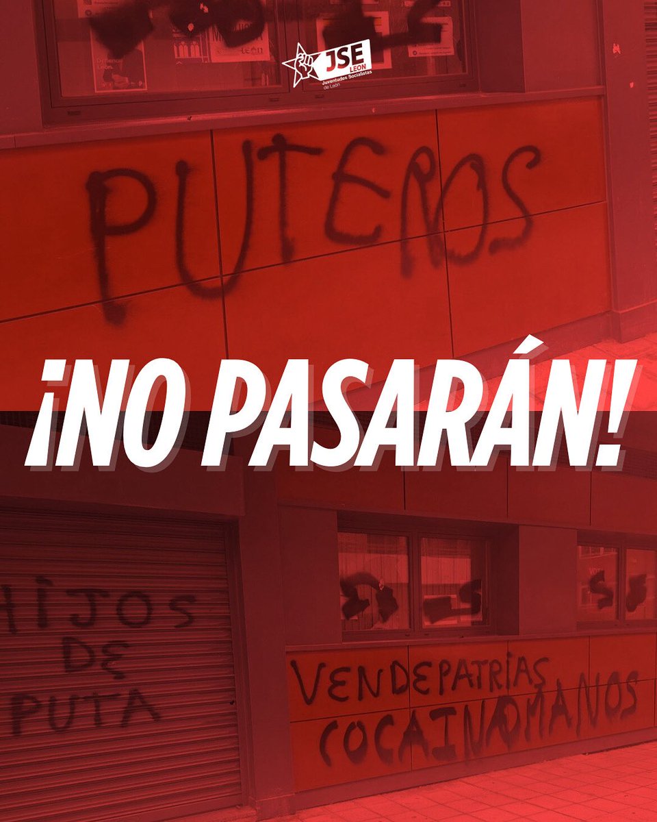 🟥 Anoche nuestra Casa del Pueblo en #leonesp fue atacada con pintadas llenas de odio y cobardía.

No son críticas, son insultos miserables.

Frente a la mentira y el odio: firmeza, dignidad y valores.

✊ No nos van a callar.
🌹 ¡No pasarán!