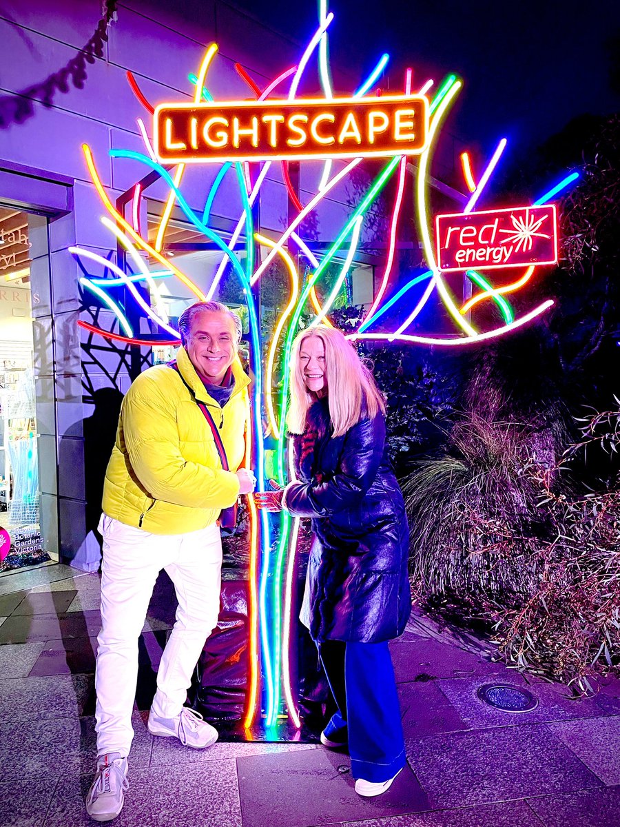With the lovely Martine at the opening night of Lightscape at the Royal Botanic Gardens #Melbourne