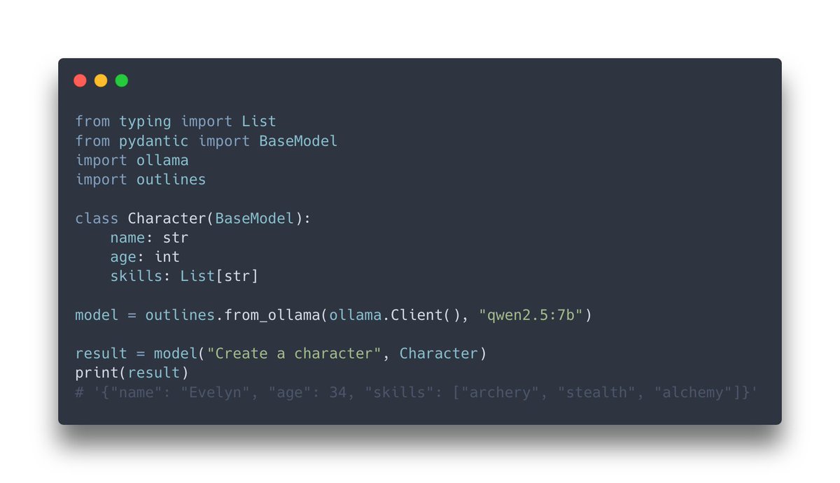 You can now use <a href="/ollama/">ollama</a> with Outlines 🥰