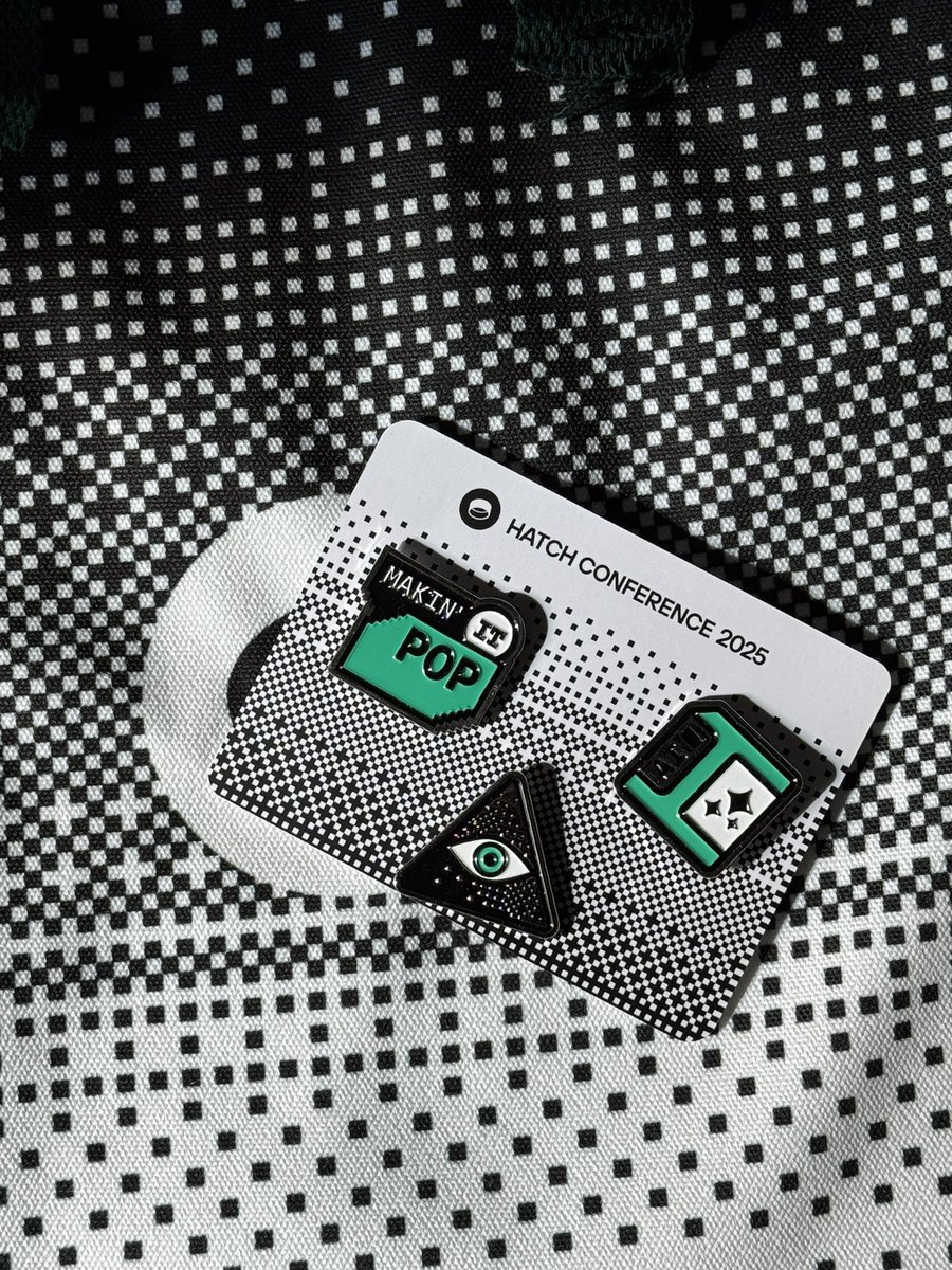 Each year I make some commemorative pins for <a href="/hatchconference/">Hatch Conference</a> participants. 
Here are the 2025 ones 🔽