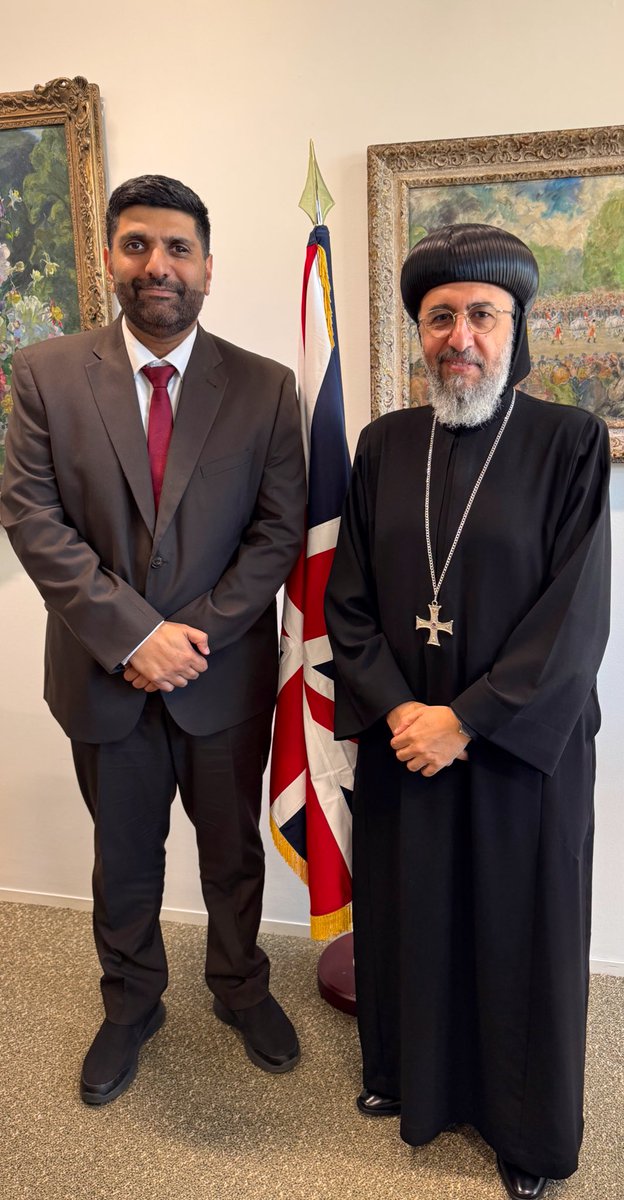 Honoured to meet yesterday with my dear friend <a href="/LordWajidKhan/">Lord Wajid Khan</a>, Minister for Faith and Communities, discussing the significance and impact of faith communities across Britain, and reflecting on opportunities to further steward support and stability to our wider society.