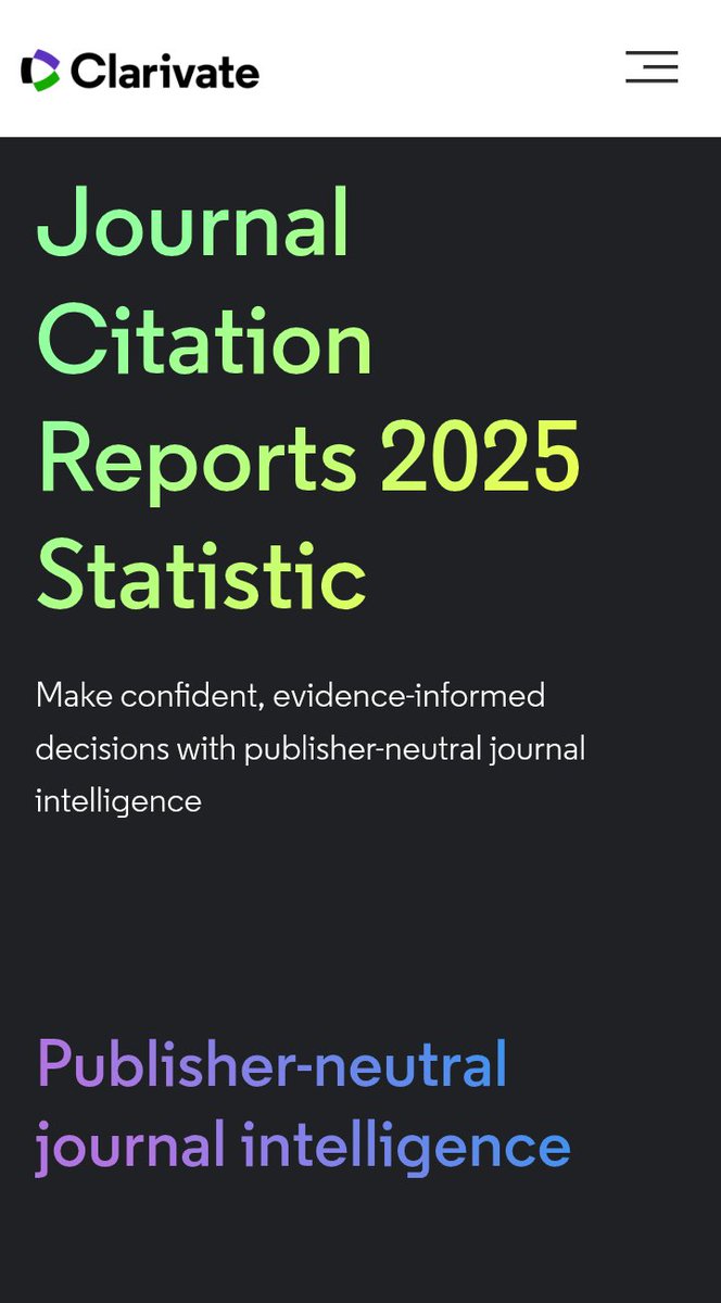 La #ULA mantiene 12 #Revistas en Web Of Science (WOS)

Ha sido publicada la edición del 2025 del Journal Citation Reports (JCR) del
WOS). Así, la ULA  mantiene 14 revistas cientificas en los índices de la corriente principal de la ciencia (SCOPUS y WOS)

(1 de 4)