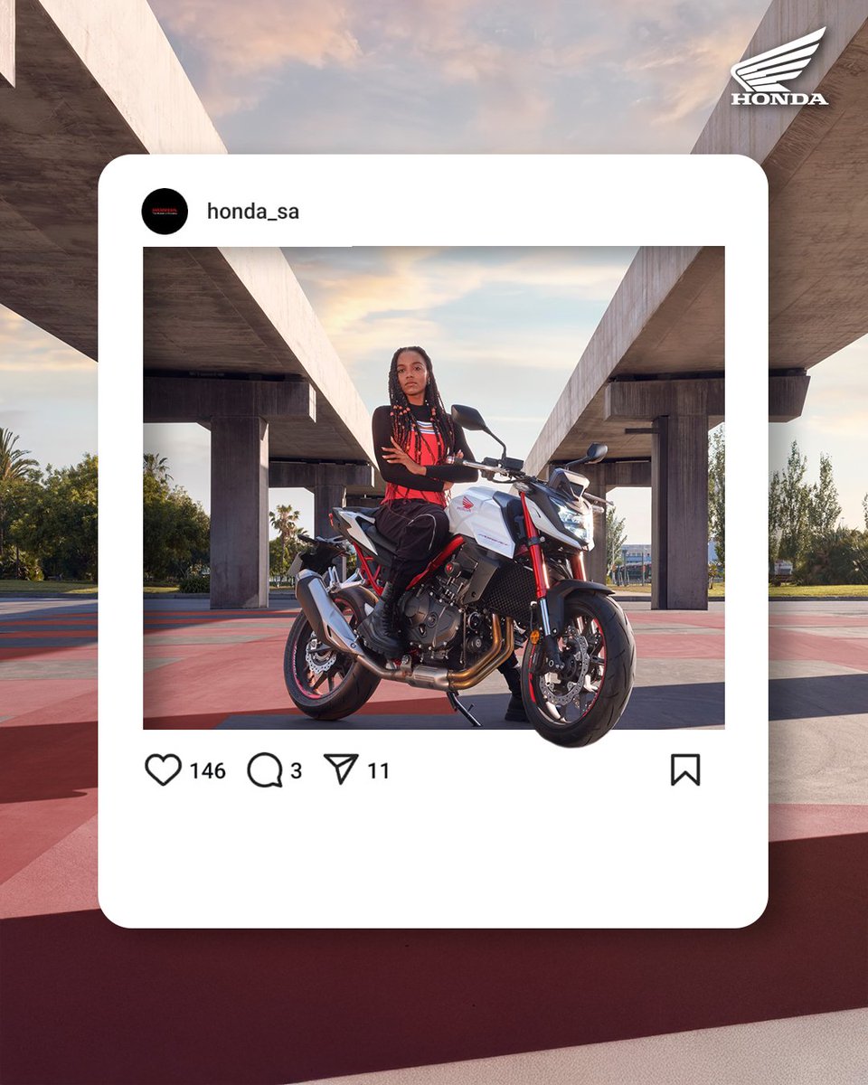 The #HondaHornet isn’t just part of the picture, it steals the show! Precision performance, razor-sharp style, and pure street attitude, captured in one shot 🐝

From R198 799*, ride like you mean it with #HondaSA: honda.co.za/motorcycles/ho….

Ts &amp; Cs apply.