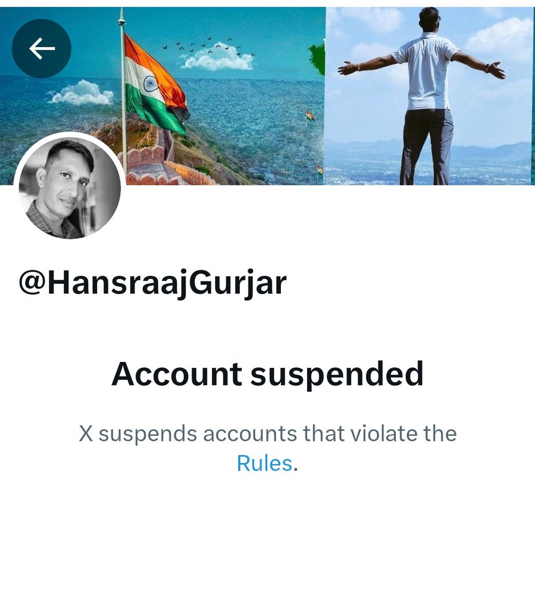 If writing the truth is a crime then close this shop, why are you fooling people Elon Musk. Don't you feel ashamed that you have never said anything wrong to anyone till date and you are suspending his account? 
#recover_account_HansraajGurjar 
<a href="/X/">X</a> <a href="/XCorpIndia/">X India</a> <a href="/ElonMuskPDA/">Not Elon Musk</a>
