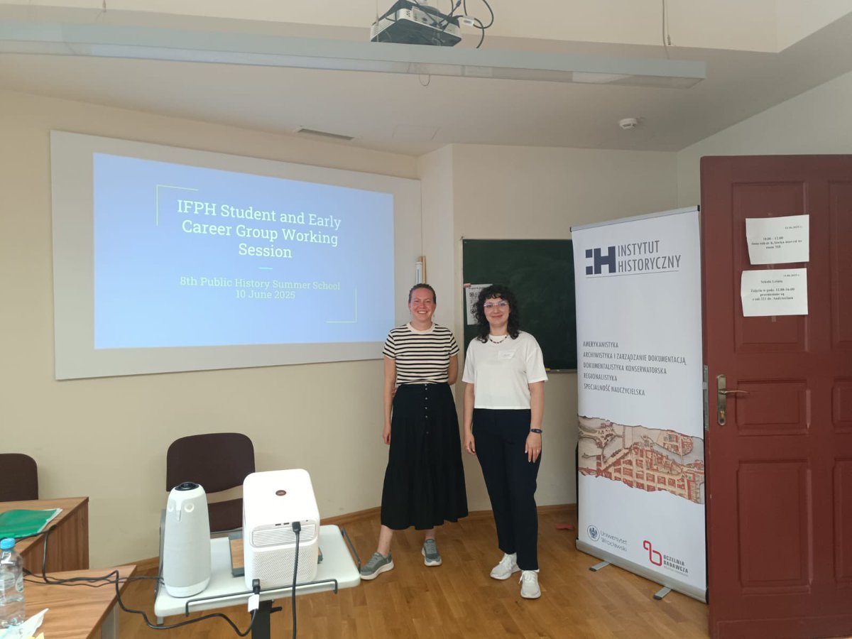 IFPH Student and Early Career Group (@ifphstarters) on Twitter photo We are so proud of our committee members Kelsey Fritz and Marta Gałuszka for representing us at the <a href="/PHsummerschool/">Public History Summer School</a> in Wroclaw last week!
Feedback is that it was highly engaging and people got connected or re-connected from previous years.
Good work guys!
#ifph #ifphstarters We are so proud of our committee members Kelsey Fritz and Marta Gałuszka for representing us at the <a href="/PHsummerschool/">Public History Summer School</a> in Wroclaw last week!
Feedback is that it was highly engaging and people got connected or re-connected from previous years.
Good work guys!
#ifph #ifphstarters