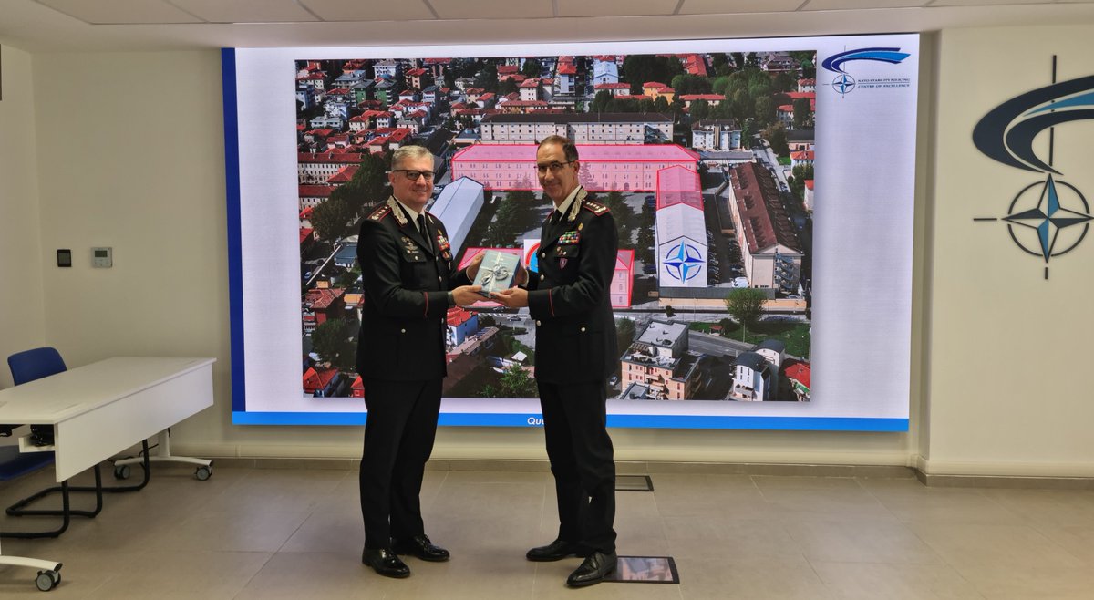 NATO STABILITY POLICING CENTRE OF EXCELLENCE (@nspcoe) on Twitter photo A privilege & a honour for #NSPCoE to welcome Lt Gen Marco Minicucci, Vice Commanding General of <a href="/_Carabinieri_/">Arma dei Carabinieri</a>!
A precious occasion to showcase our unwavering commitment to research and innovation in service of our Alliance.
#Grazie, Comandante!
#WeAreNATO #StrongerTogether A privilege & a honour for #NSPCoE to welcome Lt Gen Marco Minicucci, Vice Commanding General of <a href="/_Carabinieri_/">Arma dei Carabinieri</a>!
A precious occasion to showcase our unwavering commitment to research and innovation in service of our Alliance.
#Grazie, Comandante!
#WeAreNATO #StrongerTogether