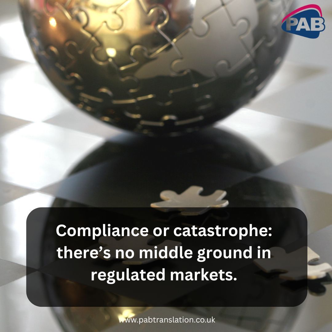 pabtranslation's tweet photo. Product recalls, legal fines and reputation hits? Not on your watch. Adopt PAB’s precision translation practices today. 
🔗 https://t.co/ktkoCEHb7d 

#BritishSMEs #Compliance #TranslationServices https://t.co/cXG2yti0ck