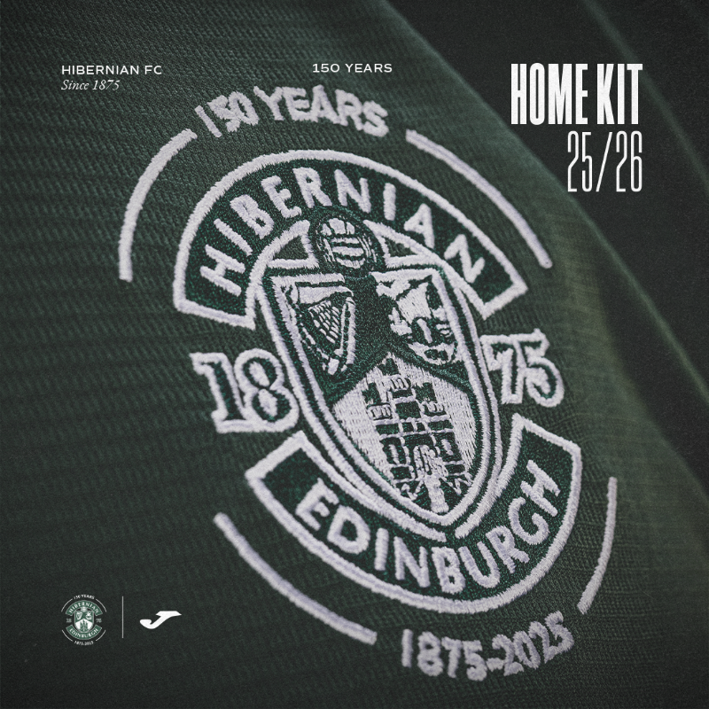 HibernianFC's tweet photo. 🥬 Your 𝟏𝟓𝟎𝐭𝐡 𝐀𝐧𝐧𝐢𝐯𝐞𝐫𝐬𝐚𝐫𝐲 home kit is on sale online now 👇