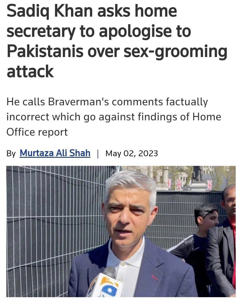 Is the little Prick <a href="/SadiqKhan/">Sadiq Khan</a> going to apologise now? 🤔🤷🏻

#GroomingGangs