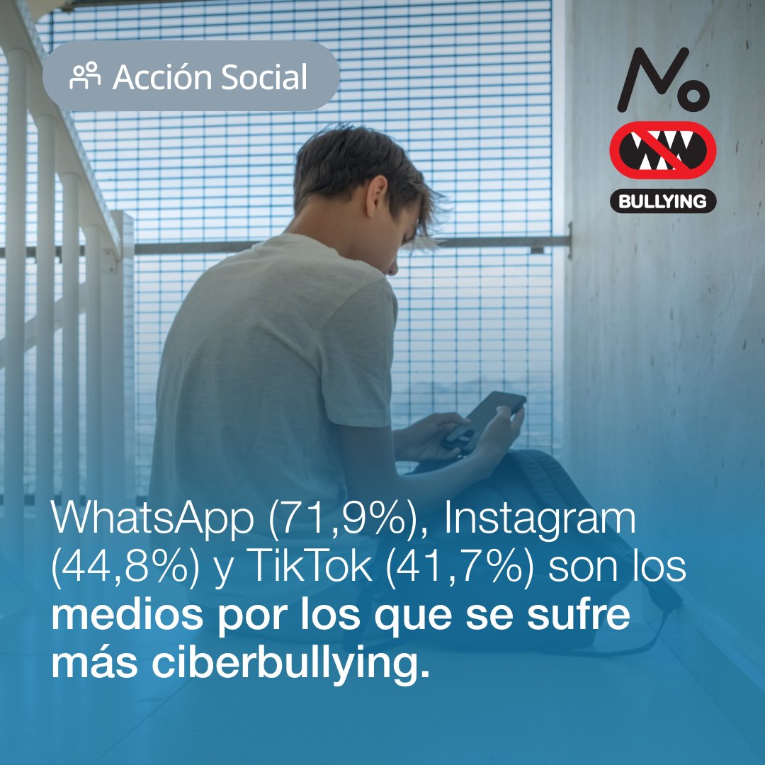 Termina el curso escolar, pero el #ciberbullying puede continuar a través de las redes sociales. Según los datos de nuestro estudio "La opinión de los estudiantes", la mayoría de los casos se producen a través de WhatsApp, Instagram y TikTok: grupomutua.info/Ciberbullyingx

Este verano,
