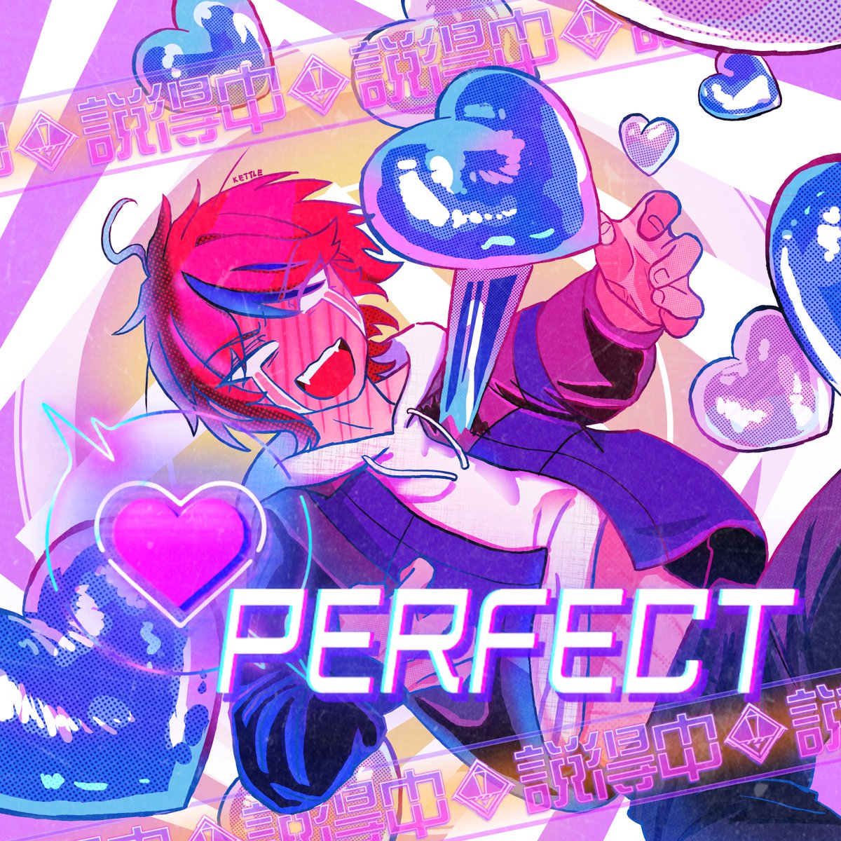 ❤️Do you luv me?❤️
💜Don't you leave/hate me💙

#ハンドラ美術部 #hndr_FA