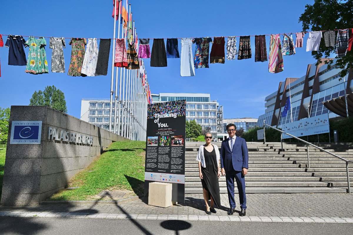 lulzimh's tweet photo. Immensely proud to see Thinking of You by 🇽🇰 Alketa Xhafa-Mripa unfold in Strasbourg - where human rights are meant to speak loudest. From Kosovo’s own wounds, this work carries a universal call: to listen to survivors, to break the silence, and to deliver justice without delay. https://t.co/HaLvlPmexi