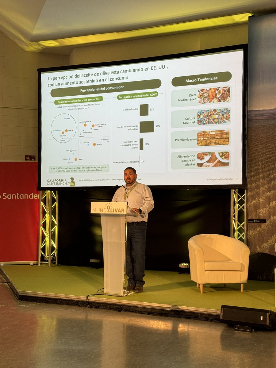 Lizandro Magaña, Vicepresidente de Agricultura de California Olive Ranch abriendo la segunda jornada de MUNDOLIVAR 🇺🇸 🫒