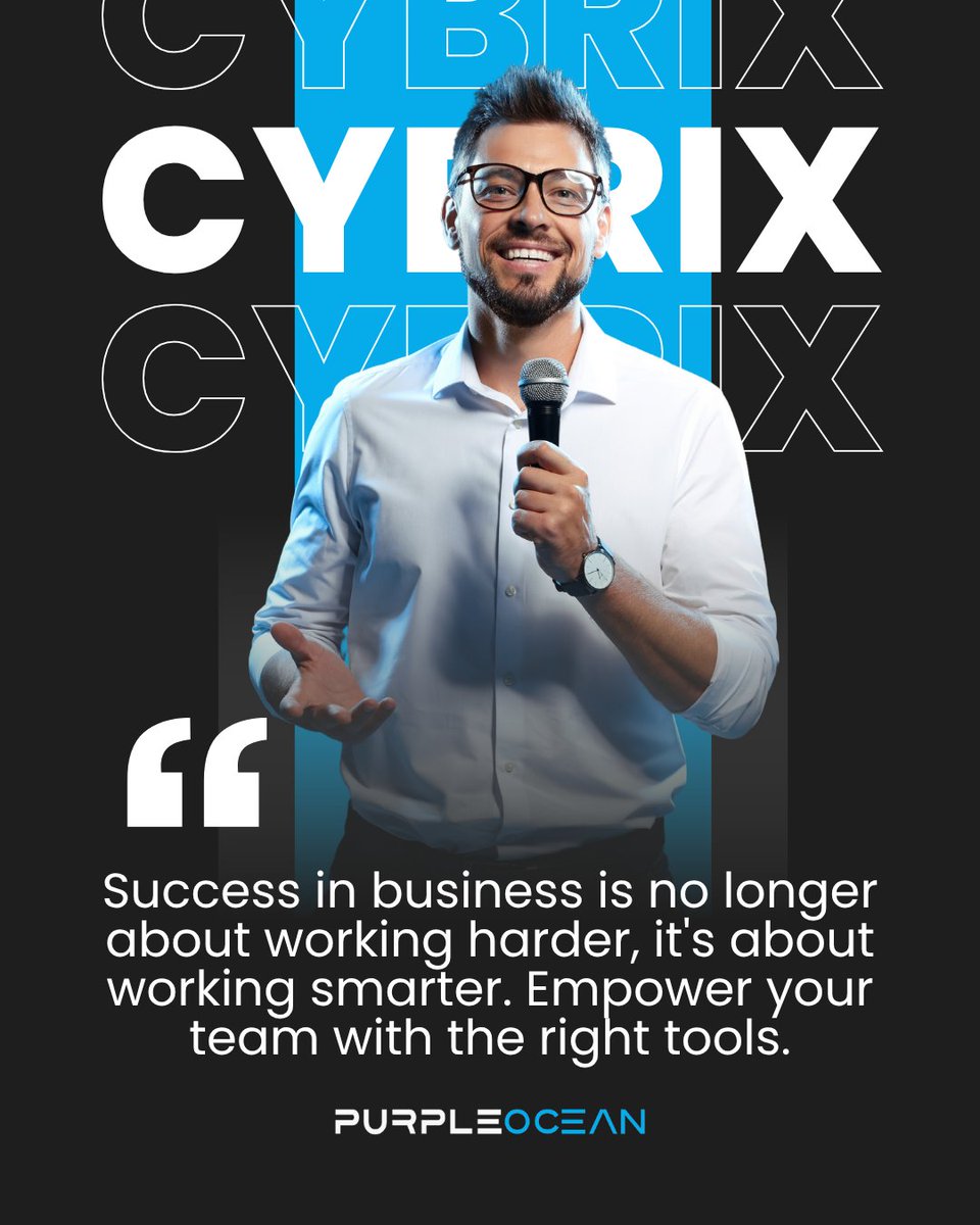 cybrixerp's tweet image. Work Smarter, Achieve More! 🚀
Let Cybrix streamline your operations and boost your team’s productivity. The future of business is here. 💡 💼

#PurpleoceanTechnology #Cybrix #SmartBusiness #DigitalTransformation #BusinessTools #Quote #Dubai #UAE
