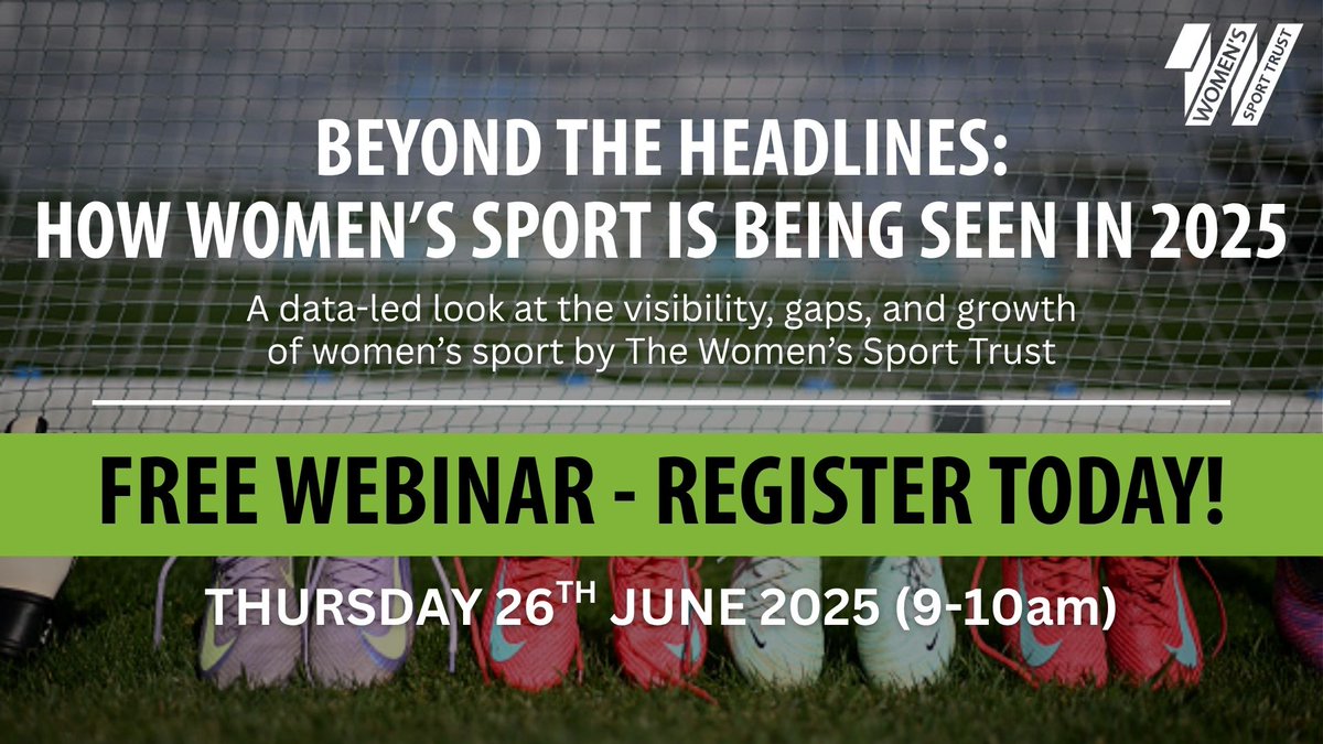 Just one week to go until our next Women's Sport Trust Visibility Report release and free webinar.

Register for FREE today:

eventbrite.co.uk/e/beyond-the-h…