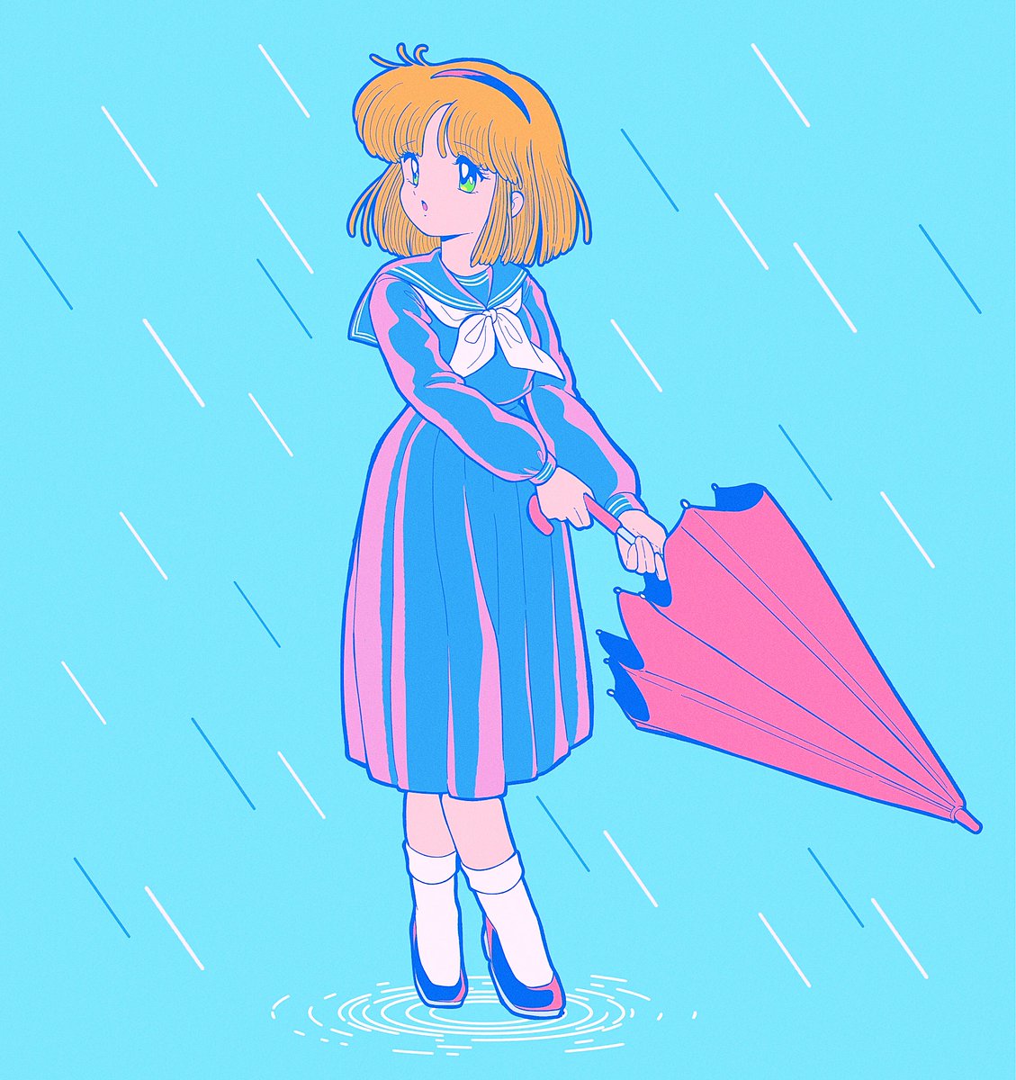 nka_46's tweet image. ななこ、雨   #ななこSOS