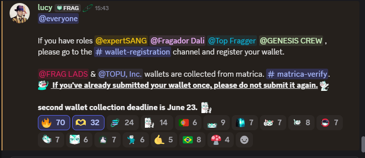 After the mint, the Fragmetric team is already collecting second wallets collection.

Get ready!! the second gift is coming soon!!
IYKYK!! STEM!!