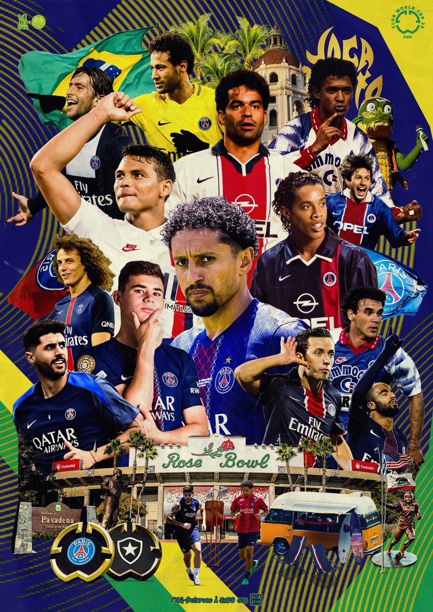 psg_updates011's tweet photo. • Jour de Match 🔴🔵🇧🇷

⚔️ PSG - Botafogo
🗓️ @FIFACWC Groupe B - J2
🏟️ Rose Bowl, Pasadena (Californie)
📺 03h00 sur @DAZN_FR 

[🎨 : @LoHaDraw]

#PSGBOT | #FIFACWC https://t.co/rupucDeO3U