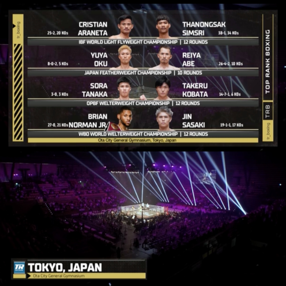 trboxing's tweet image. LIKE WE NEVER LEFT 🇯🇵

The #NormanSasaki coverage begins on @ESPNPlus!