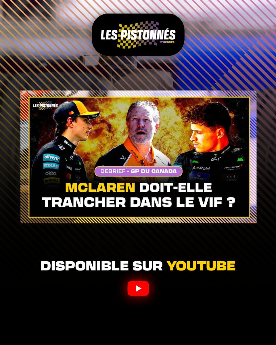 🏎️ 𝗡𝗢𝗥𝗥𝗜𝗦 : 𝗟’𝗘𝗥𝗥𝗘𝗨𝗥 𝗗𝗘 𝗧𝗥𝗢𝗣 ? 
Debrief GP du Canada 

➡️ Norris, stop à la culture de l’excuse 
➡️ Mercedes, beaux jours sans lendemain 
➡️ Peuvent-ils faire craquer Max Versappen 
➡️ Ocon, à l’audace, façon Haas ! 

🔴 Disponible sur YouTube