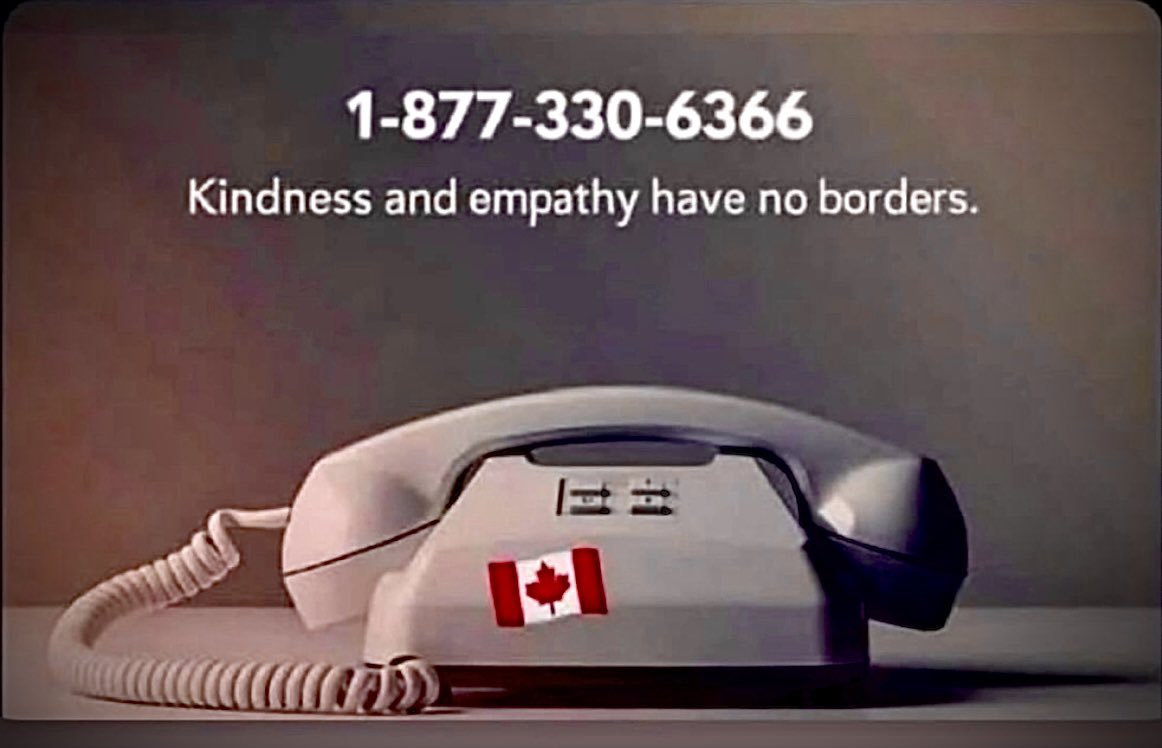 Jeffrey Klarik (@jeffreyklarik) on Twitter photo As Trump shuts down our LGBT+ suicide and mental health crisis hotline during these trying times, CANADA has added a US toll-free number so you can get help anytime you need it at no cost.
Kindness and empathy have no borders. #Canada <a href="/OccupyDemocrats/">Occupy Democrats</a> <a href="/TrevorProject/">The Trevor Project</a> <a href="/Pride/">Pride</a> As Trump shuts down our LGBT+ suicide and mental health crisis hotline during these trying times, CANADA has added a US toll-free number so you can get help anytime you need it at no cost.
Kindness and empathy have no borders. #Canada <a href="/OccupyDemocrats/">Occupy Democrats</a> <a href="/TrevorProject/">The Trevor Project</a> <a href="/Pride/">Pride</a>