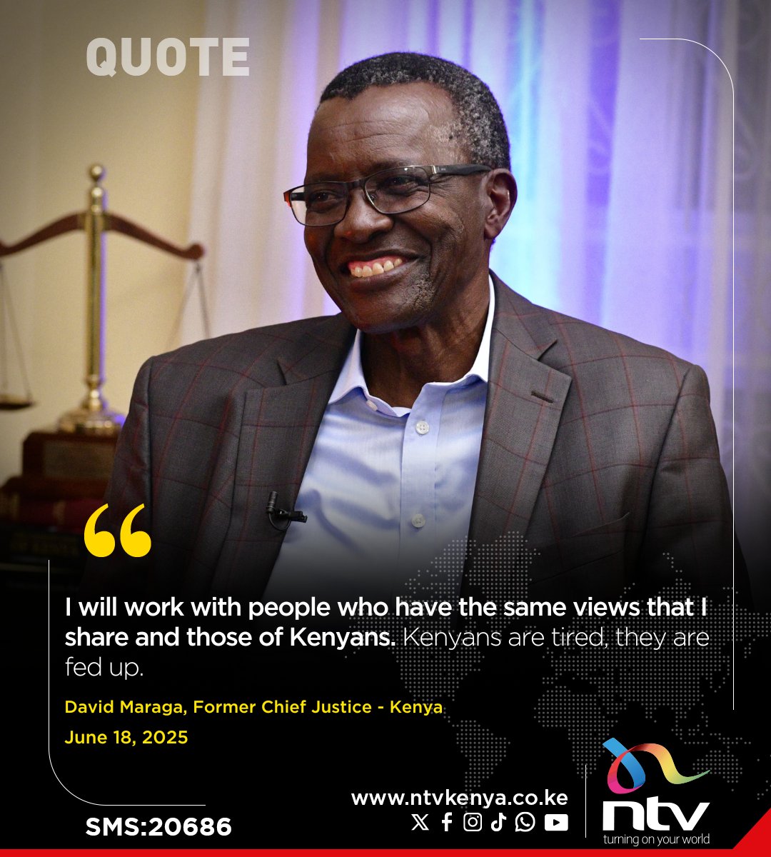 CSakwah's tweet photo. Now that Maraga has declared his presidential bid on national TV, we need to do everything in our powers to get him on the negotiation table with Okiya Omtatah. 

They need to work as a team. https://t.co/tz8CpyG4QT